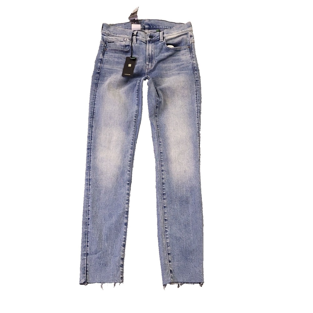 NWT G Star Raw Lhana Skinny‎ Ankle 28x29 Aged Indigo Mid Rise Stretch Raw Hem